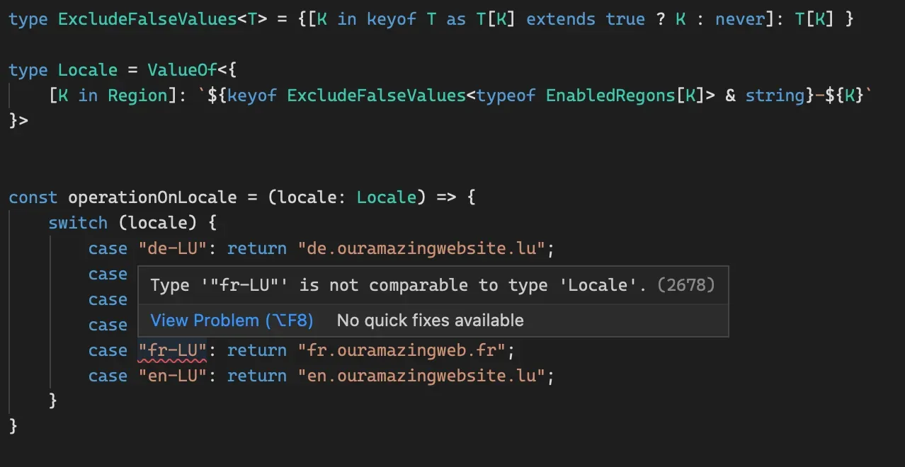 Adding disabled regions